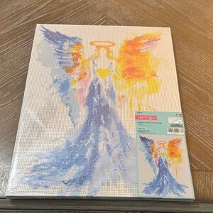 The Spring Shop Angel Diamond Painting Kit with Blue and Orange